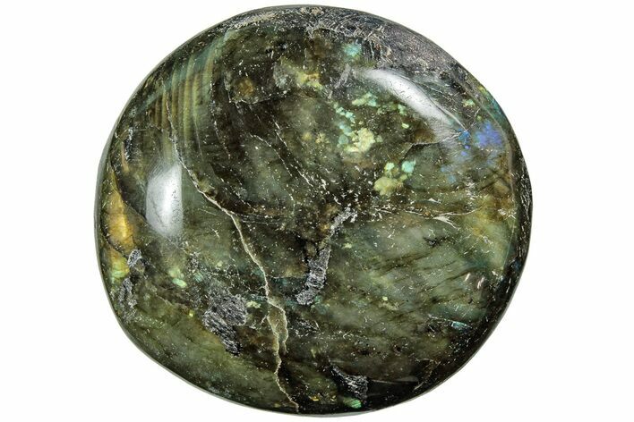 Flashy, Polished Labradorite Palm Stone - Madagascar #232444